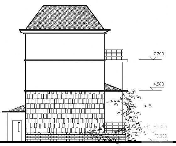 详细3层小别墅建筑CAD图纸 - 1