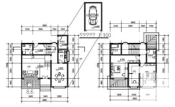 详细3层小别墅建筑CAD图纸 - 2