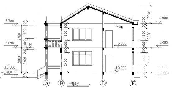 精美2层小别墅建筑CAD图纸 - 3