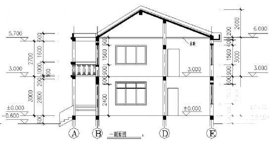 精美2层小别墅建筑CAD图纸 - 3