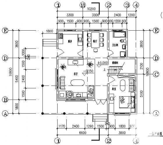 精美2层小别墅建筑CAD图纸 - 4