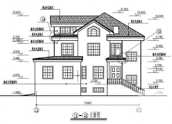 2层小别墅建筑CAD图纸 - 4