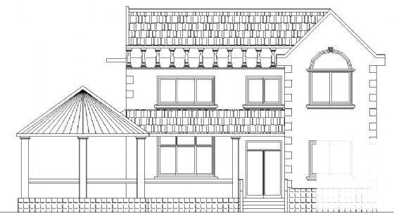 标注详细2层小别墅建筑CAD图纸 - 4