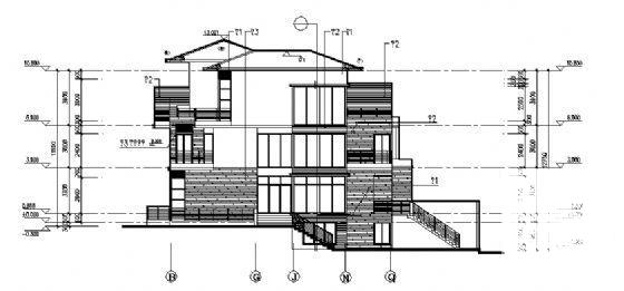 详细的万科丹堤3号别墅建筑施工CAD图纸 - 4