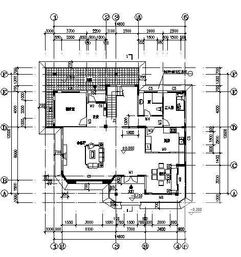 3层别墅建筑CAD施工图纸（总） - 2
