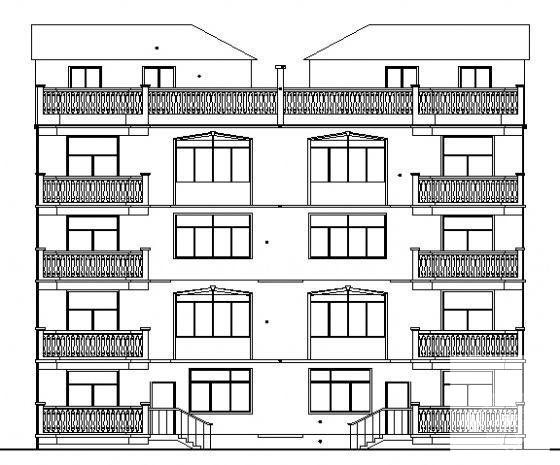 4层别墅建筑CAD图纸 - 1