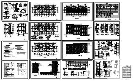 6层住宅楼建筑施工CAD图纸 - 4