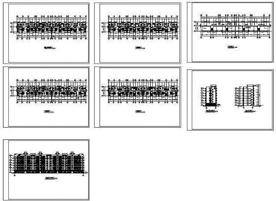 精美7层住宅楼建筑CAD图纸 - 2