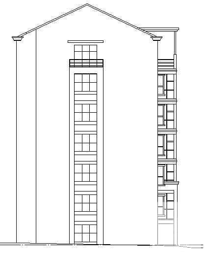 市7层住宅楼建筑CAD图纸（精美时尚） - 3