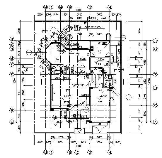 3层别墅建筑CAD施工图纸（欧陆风格） - 2