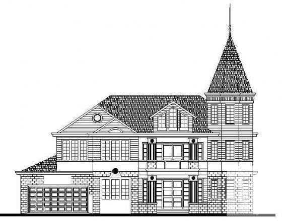 欧陆风格A-17型别墅建筑CAD施工图纸 - 2