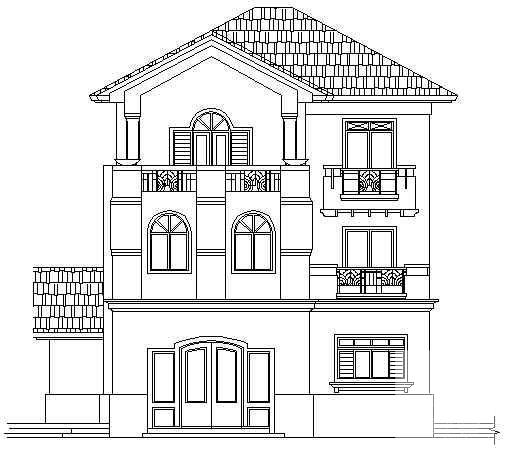 精美A-21型别墅建筑CAD图纸 - 1