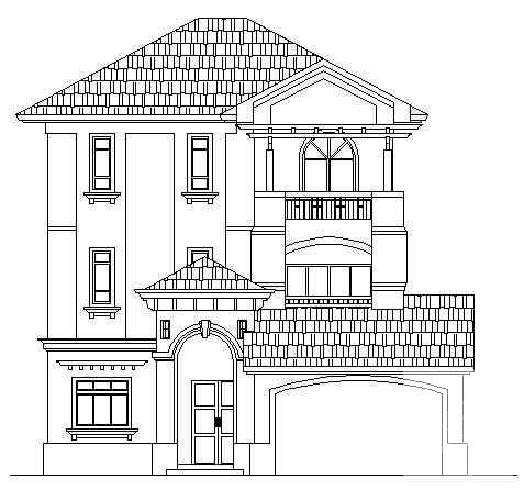 精美A-21型别墅建筑CAD图纸 - 2