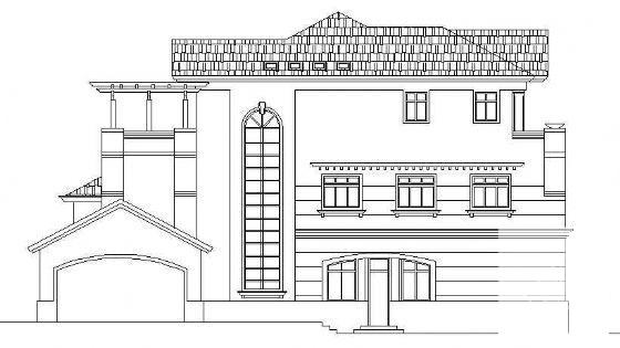 精美A-21型别墅建筑CAD图纸 - 4