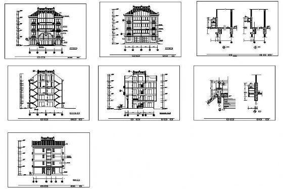 详细的A-18型别墅建筑CAD施工图纸 - 2