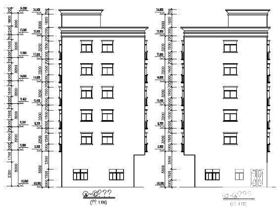 虎门镇6层出租房建筑施工CAD图纸 - 2