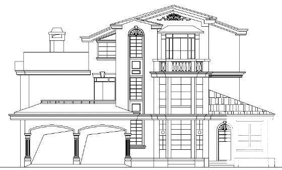 小型3层别墅建筑CAD图纸 - 3