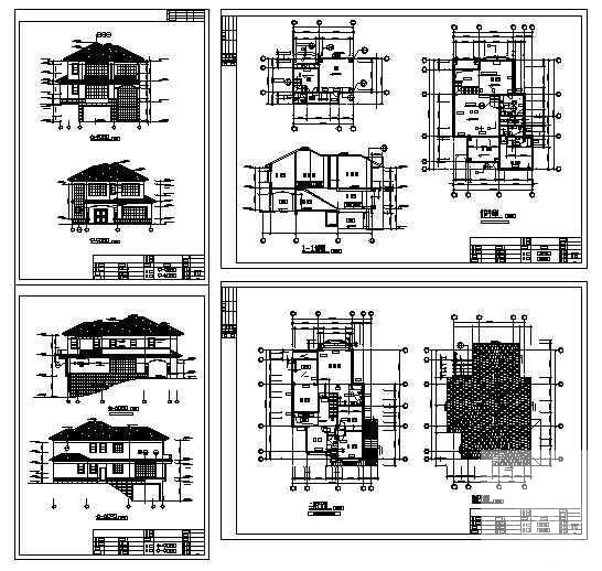 别墅设计方案集A-20型别墅建筑CAD图纸 - 4