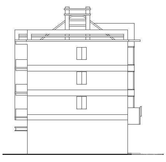 小型4层商住楼CAD施工图纸 - 2
