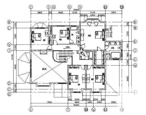 小型精美2层别墅建筑CAD图纸 - 2