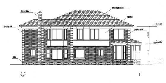 小型精美2层别墅建筑CAD图纸 - 4