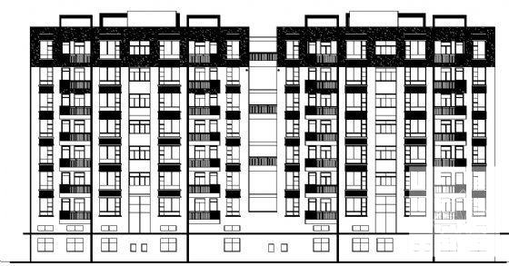 8层框架结构住宅楼建筑施工CAD图 - 4