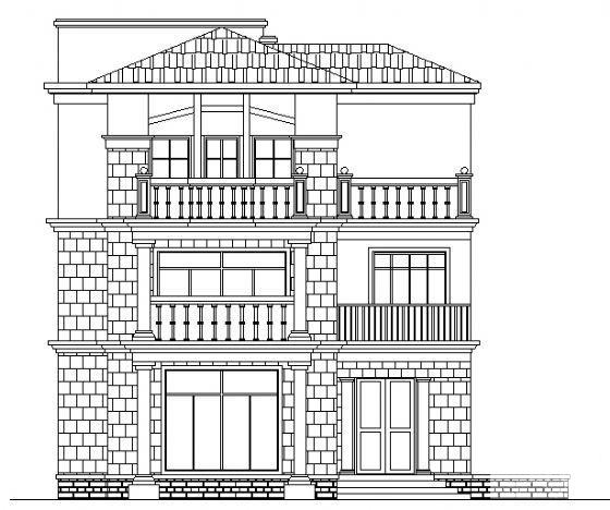 小型3层别墅建筑CAD图纸 - 2