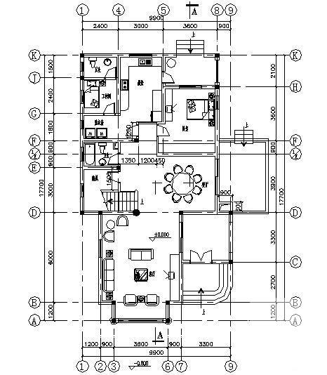 小型3层别墅建筑CAD图纸 - 4