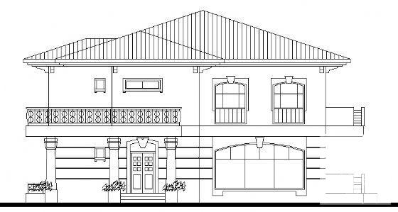 2层小型别墅建筑CAD图纸 - 4