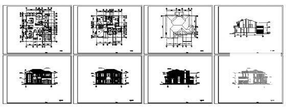 小型2层别墅建筑CAD图纸 - 1