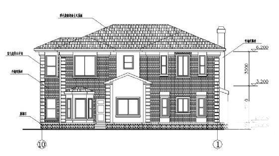 小型2层别墅建筑CAD图纸 - 3