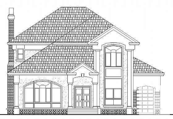 精美小型2层别墅建筑CAD图纸 - 2