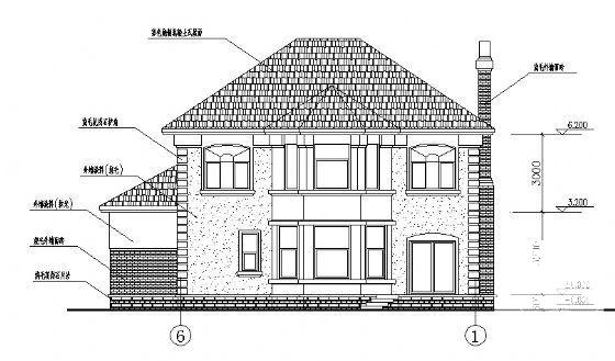 精美小型2层别墅建筑CAD图纸 - 4