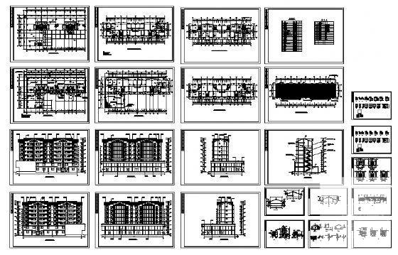 7层底商住宅楼建筑CAD施工图纸 - 2