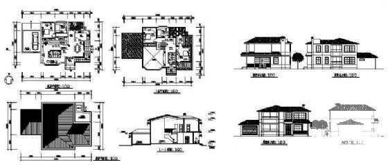 小型A-01型别墅建筑CAD图纸 - 2