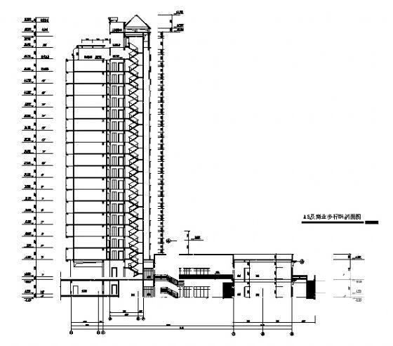 商业步行街建筑CAD图纸 - 1