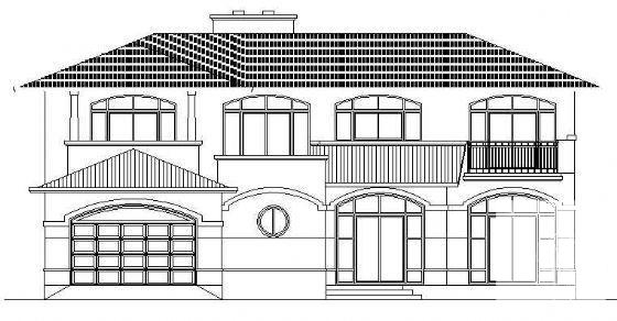 大型A-08型别墅建筑CAD图纸 - 1