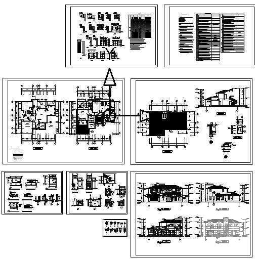 大型A-08型别墅建筑CAD图纸 - 3