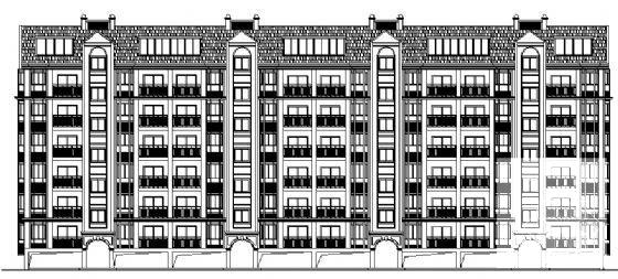 小区6层住宅楼建筑施工CAD图纸（砖混结构） - 1