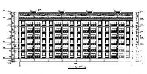 小区6层住宅楼建筑施工CAD图纸（砖混结构） - 2
