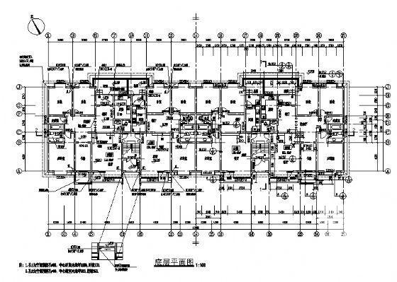 6层住宅楼建筑施工CAD图纸 - 2