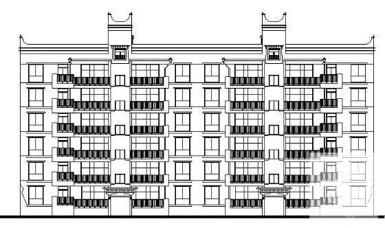 6层住宅楼建筑施工CAD图纸 - 3