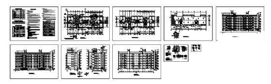 6层住宅楼建筑施工CAD图纸 - 4