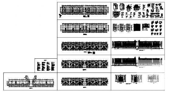 6层底商住宅楼建筑施工CAD图纸 - 1