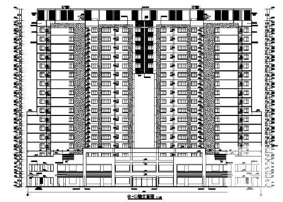 18层底商住宅楼建筑CAD图纸 - 2