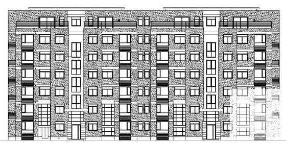 小型精美7层住宅楼建筑CAD图纸 - 3
