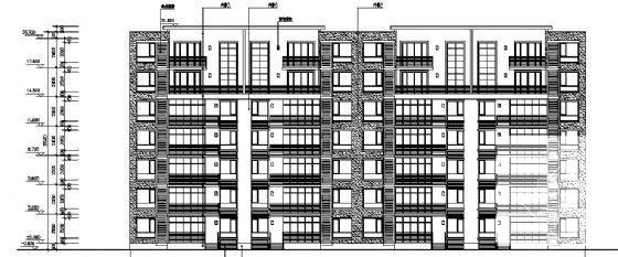 小型精美7层住宅楼建筑CAD图纸 - 4