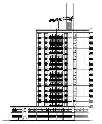 高档24层住宅楼建筑CAD图纸 - 1
