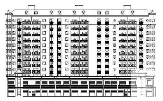 精美11层住宅楼建筑CAD图纸 - 3