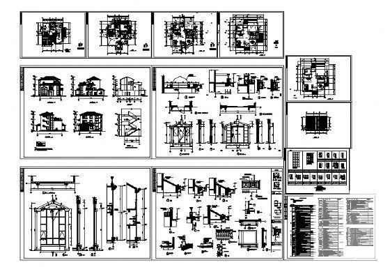 3层小型别墅建筑施工CAD图纸（总） - 4